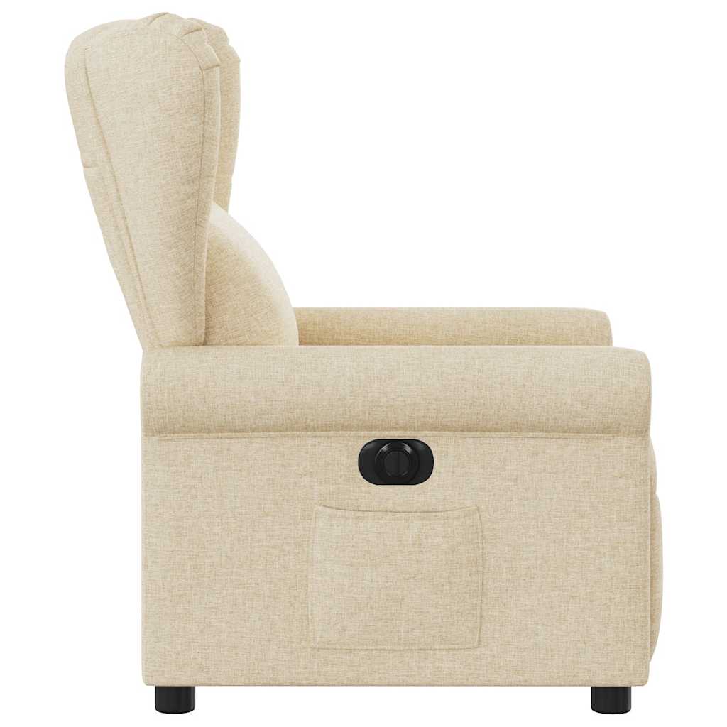 Fauteuil de télévision | Fauteuil inclinable électrique Crème Tissu CFW167992 - 5