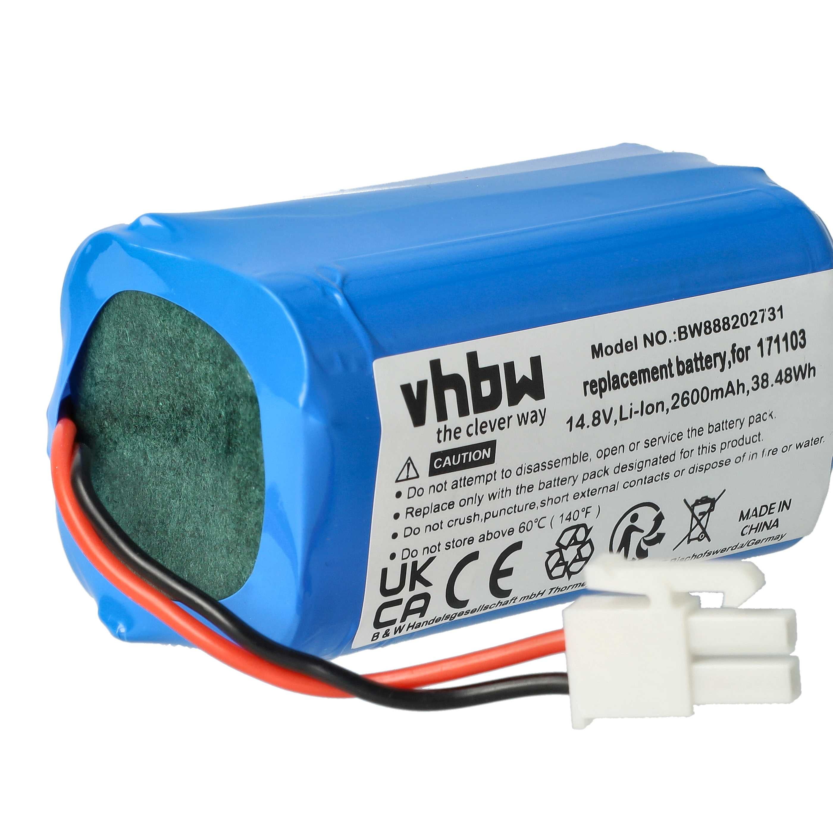 vhbw Batterie compatible avec Mamibot PreVac 650 aspirateur, robot électroménager (2600mAh, 14,8V, Li-ion) - 4
