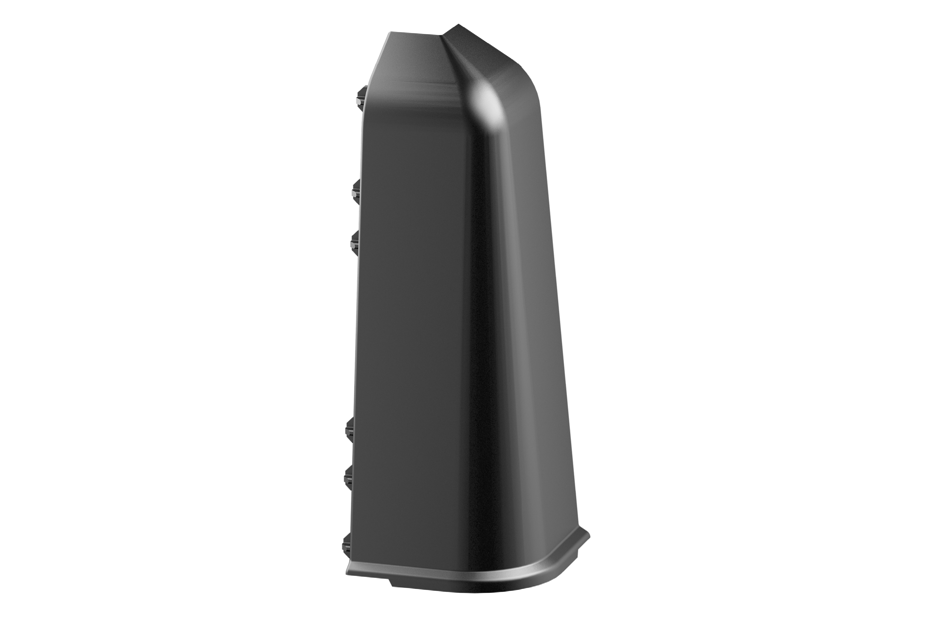 Narożnik zewnętrzny do listwy przypodłogowej SOFTline 22,5x75mm 1opak=10szt Cezar Czarny RAL9005 Mat
