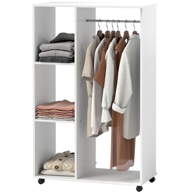 Atmosphera - Portant à vêtements Enfant Maison - Bois et Blanc 60x100 cm Atmosphera - Portant à vêtements Enfant Maison - Bois et Blanc 60x100 cm