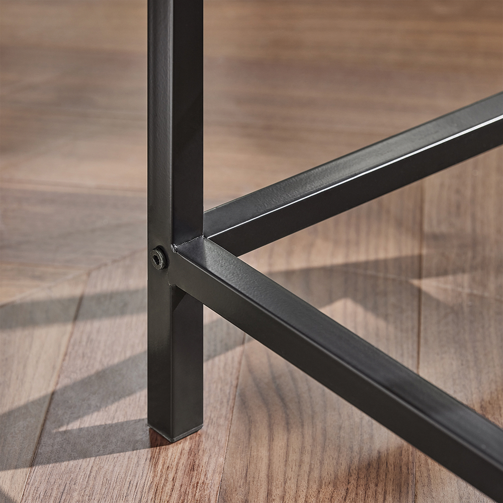 SoBuy Set de 1 Table + 4 Tabourets Ensemble table de bar bistrot Mange-debout haute cuisine, OGT11-N - 6