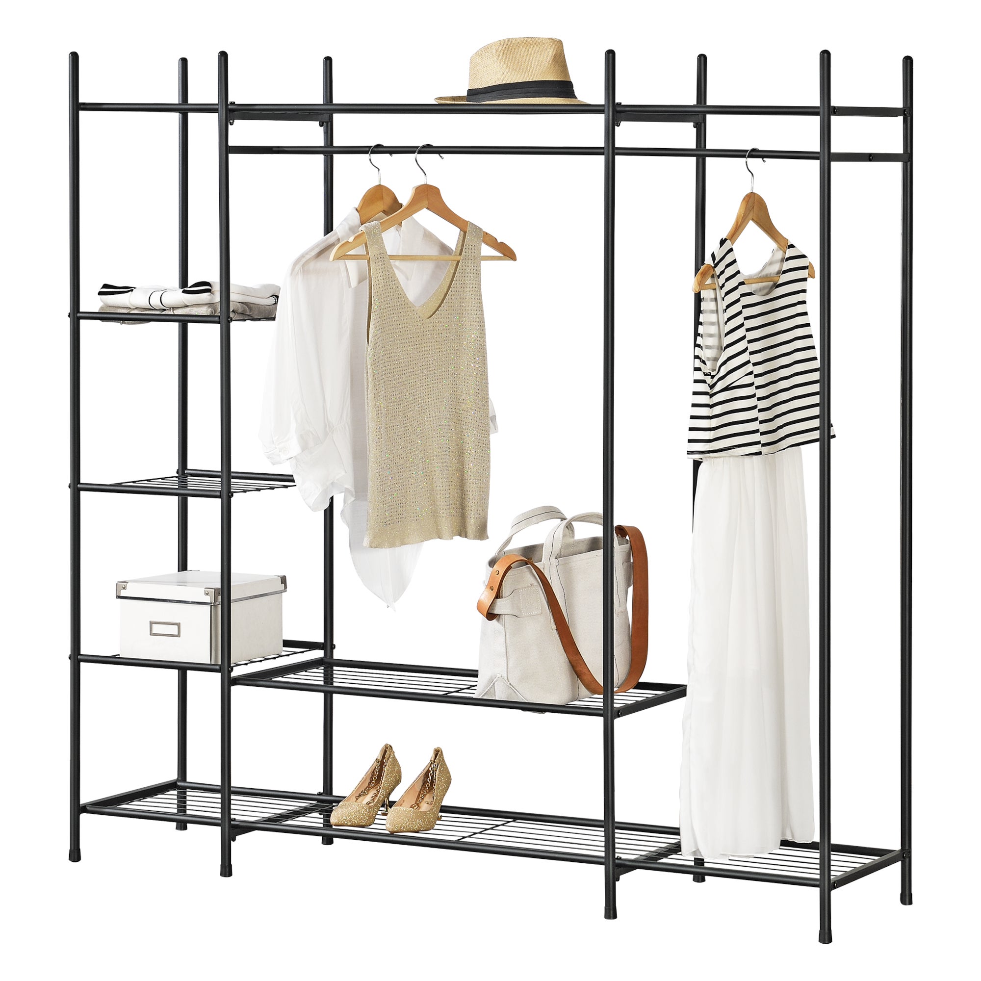 XPOOS 10 Pezzi Guardaroba Asta Di Supporto Con 20 Viti, Supporto Per Asta Appendiabiti, Aradio - Foto 10