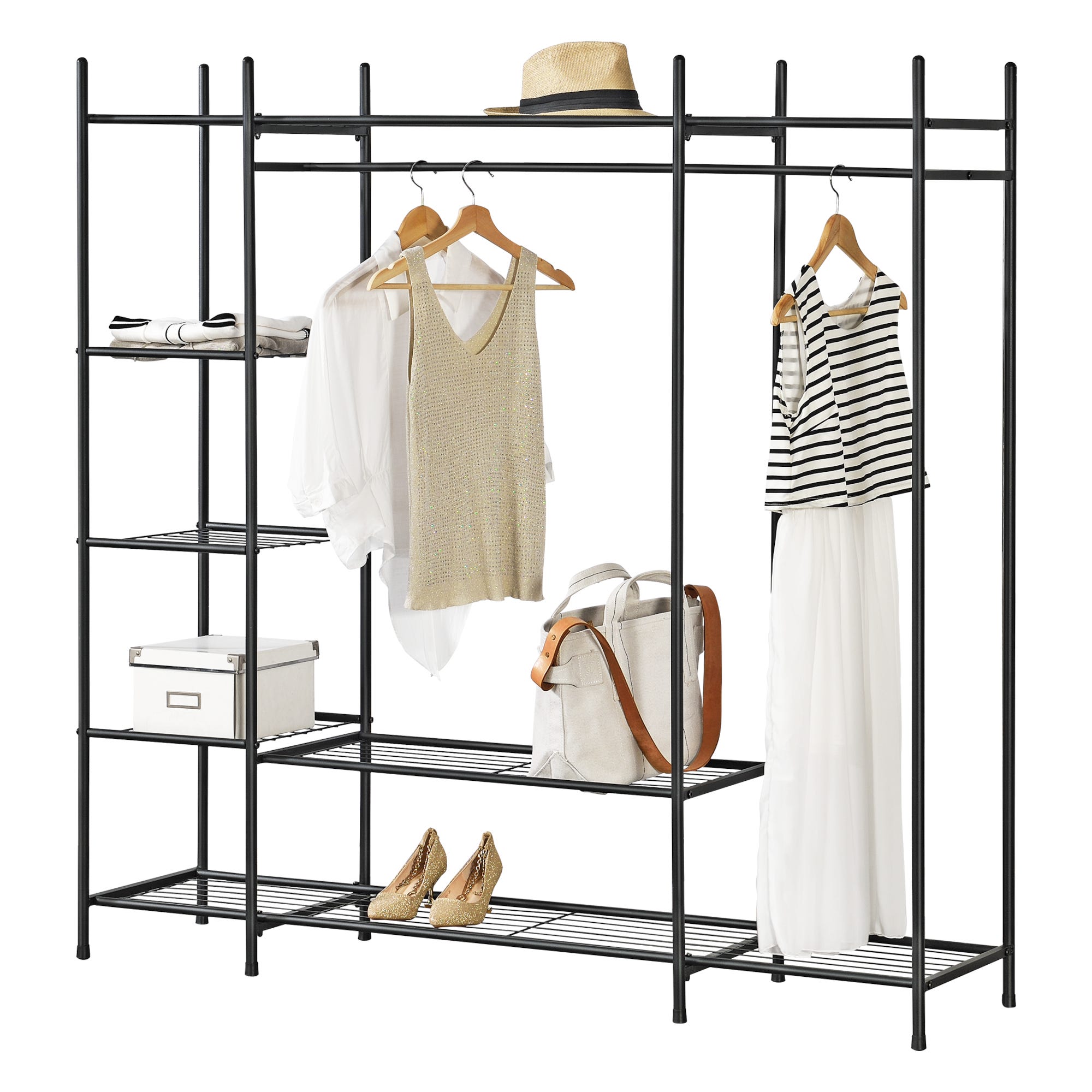 XPOOS 10 Pezzi Guardaroba Asta Di Supporto Con 20 Viti, Supporto Per Asta Appendiabiti, Aradio - Foto 10