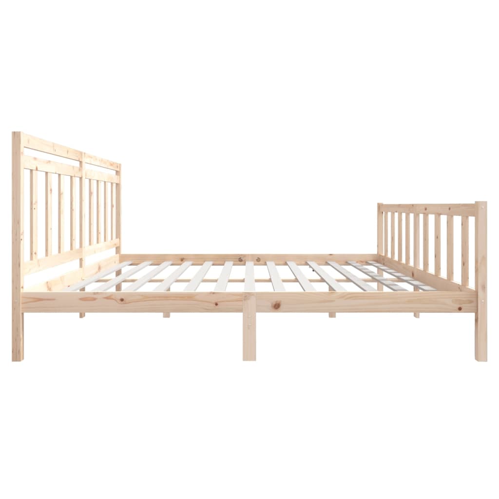 Cadre de lit sans matelas en bois massif - 5