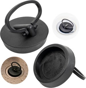 Lot De 2 Bouchons De Vidange en Silicone, Bouchons D'évier, Bouchon Baignoire, 15 cm, pour Évier De Cuisine, Baignoire, Noir | Leroy Merlin