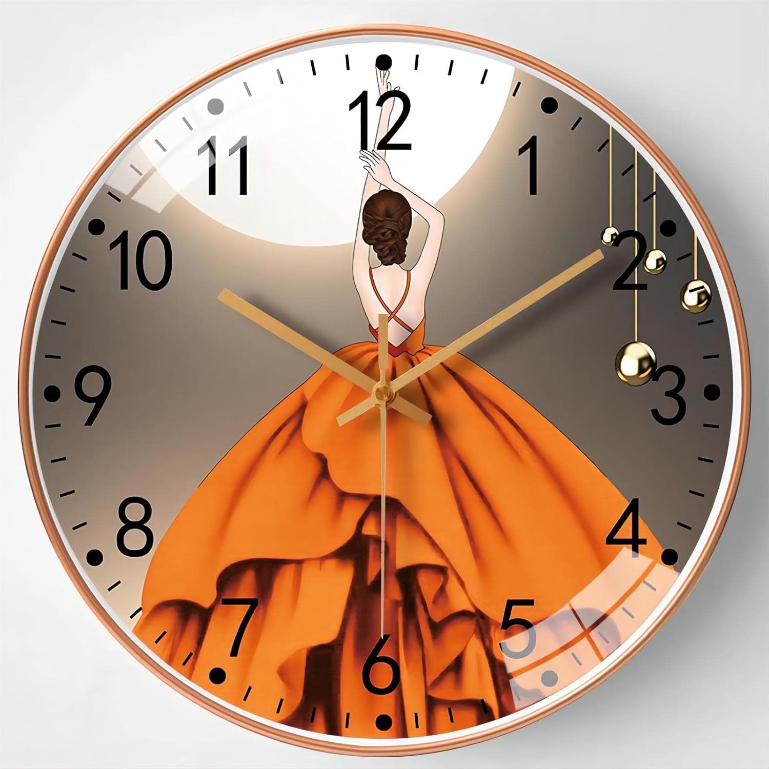 Horloge murale silencieuse de 60 cm, horloge ronde en grain de bois pour salon, chambre à coucher, cuisine, bureau, salle de classe Horloge murale silencieuse de 60 cm, horloge ronde en grain de bois pour salon, chambre à coucher, cuisine, bureau, salle de classe
