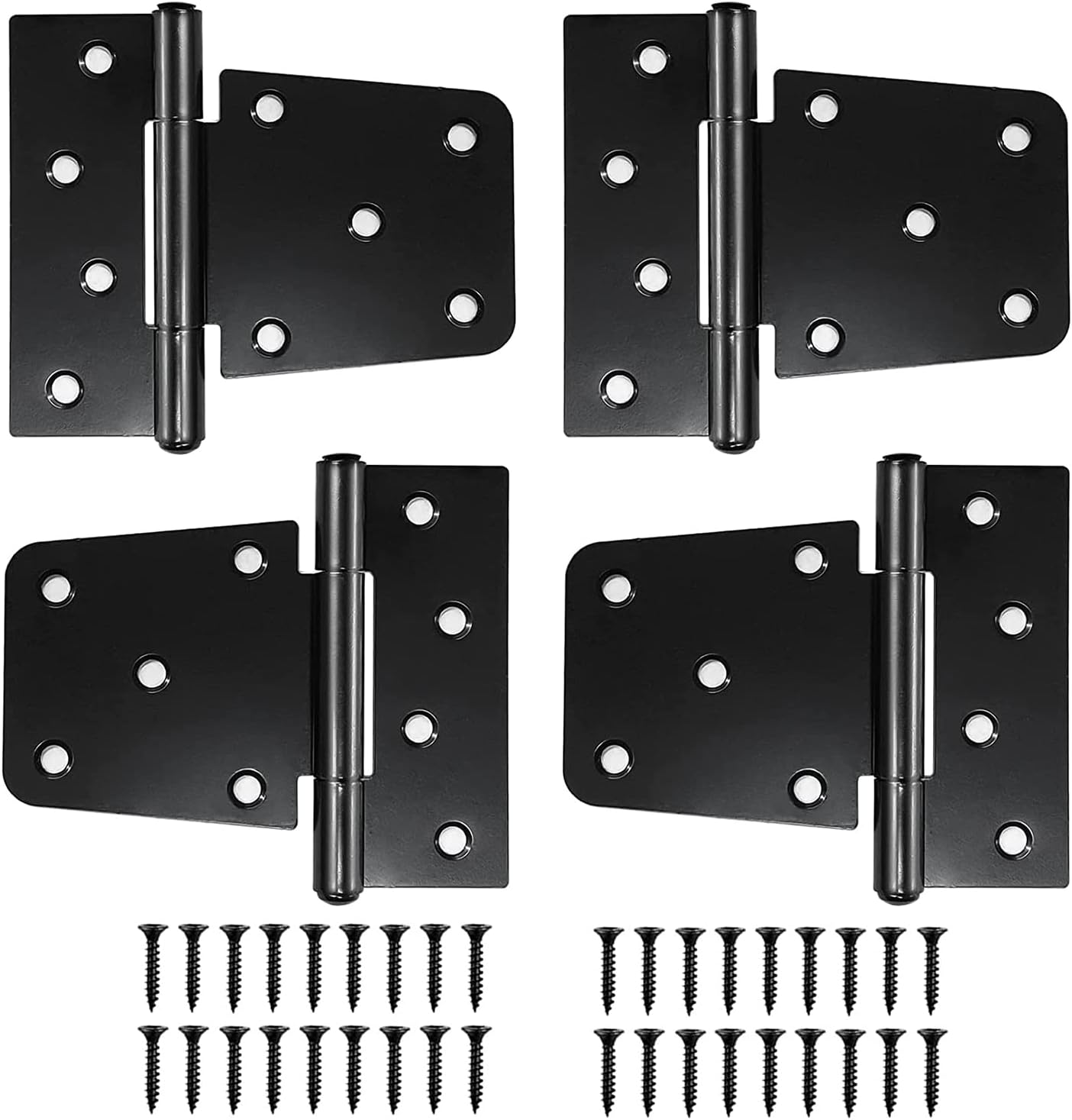 6 Paires De Charnières En T 250 Mm (10 Pouces) Noir – Pour Porte D'abri De Jardin – Sans Marque