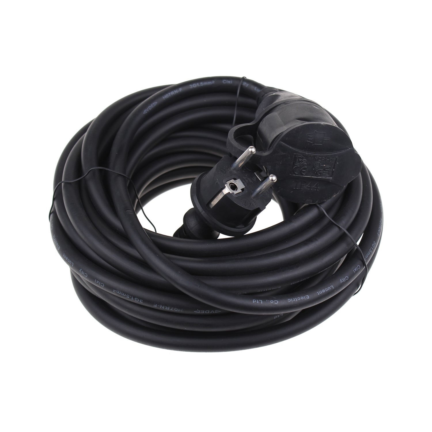 Prolongateur HO5VVF 3x1,5mm²- 5m - noir - Chacon