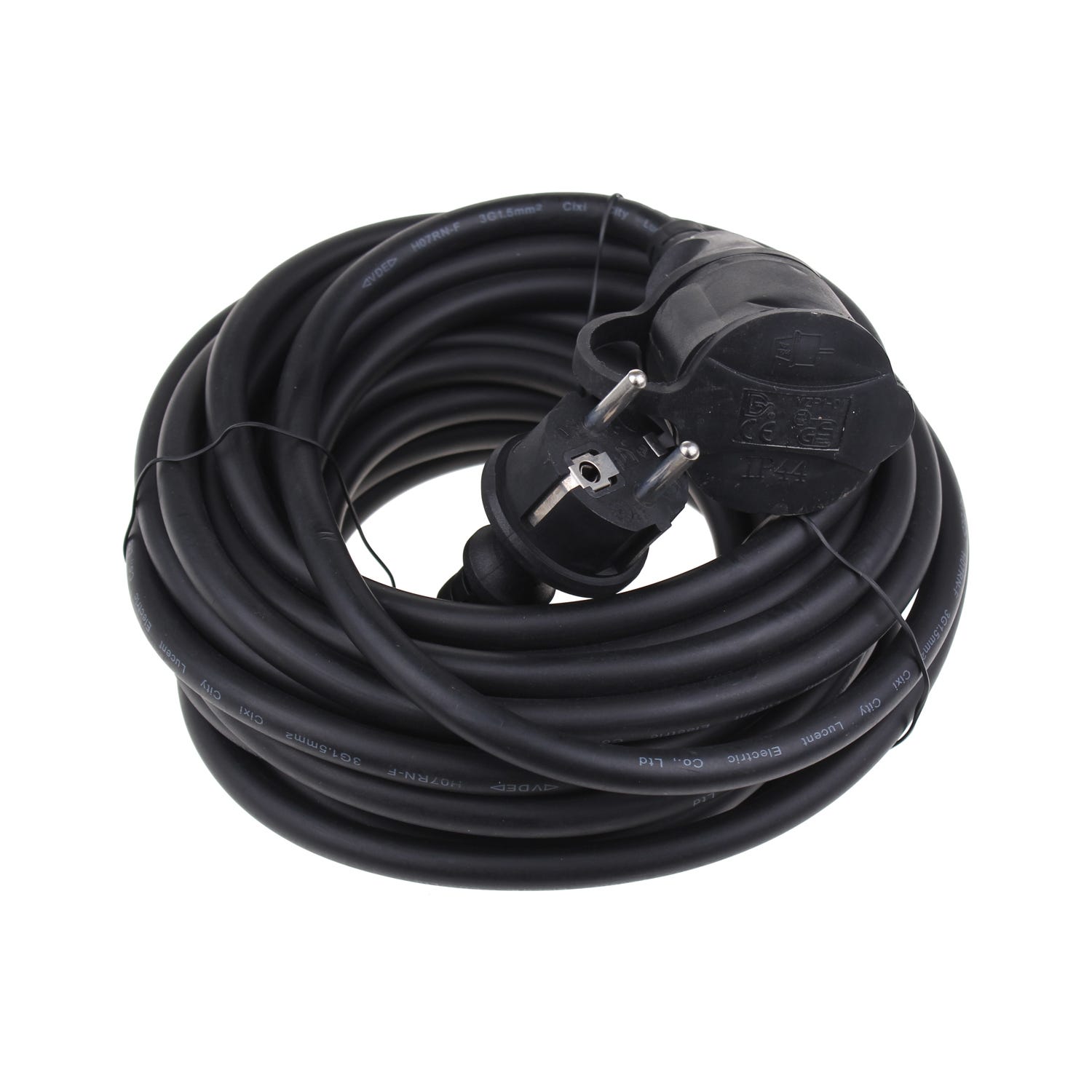 Prolongateur HO5VVF 3x1,5mm²- 5m - noir - Chacon Prolongateur HO5VVF 3x1,5mm²- 5m - noir - Chacon
