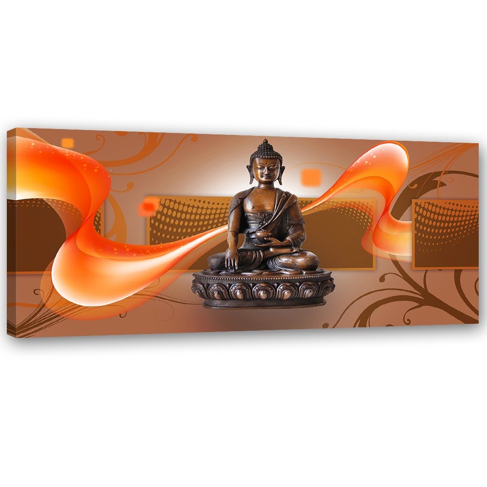 Obraz na płótnie, Brązowy Budda 90x30