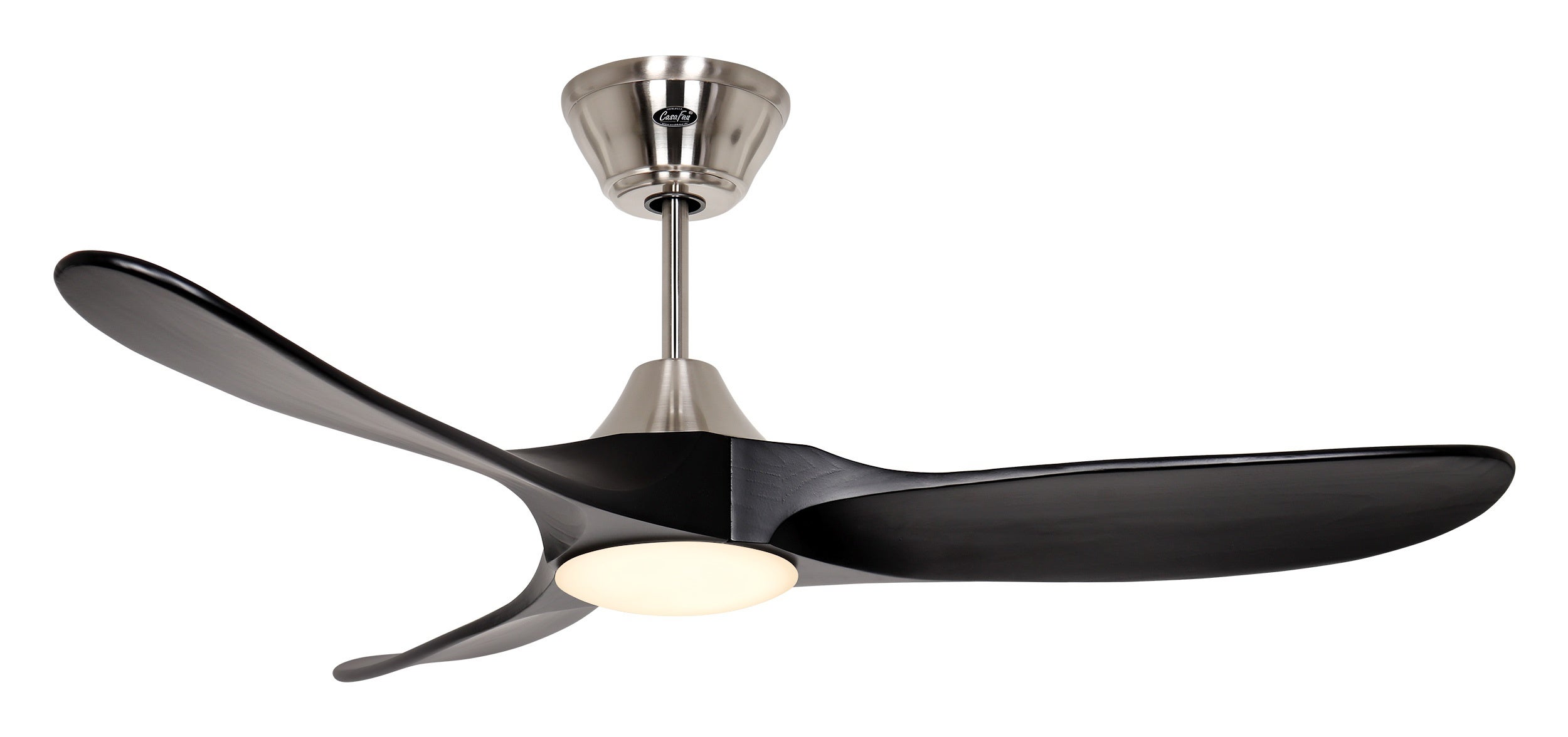 Ventilateur de plafond Eco Genuino DC 122 Chrome-Noir LED | Leroy Merlin