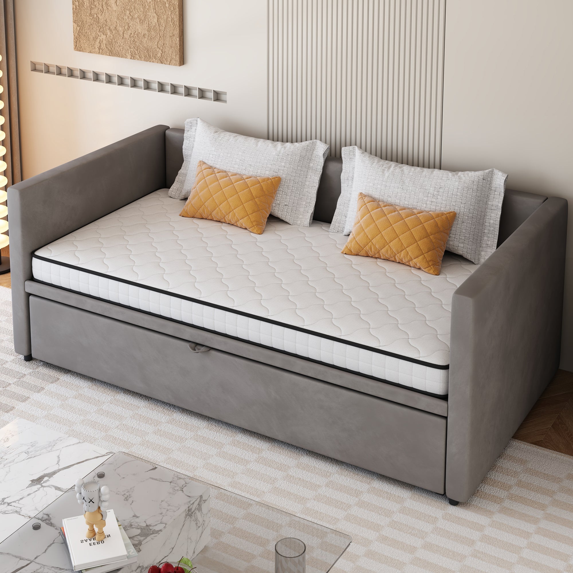 Materac kieszeniowy 90 x 190 cm - Moduły ergonomiczne i podparcie lędźwiowe, grubość 12 cm - Twardość H3 (średnio twardy) - Biały - 5
