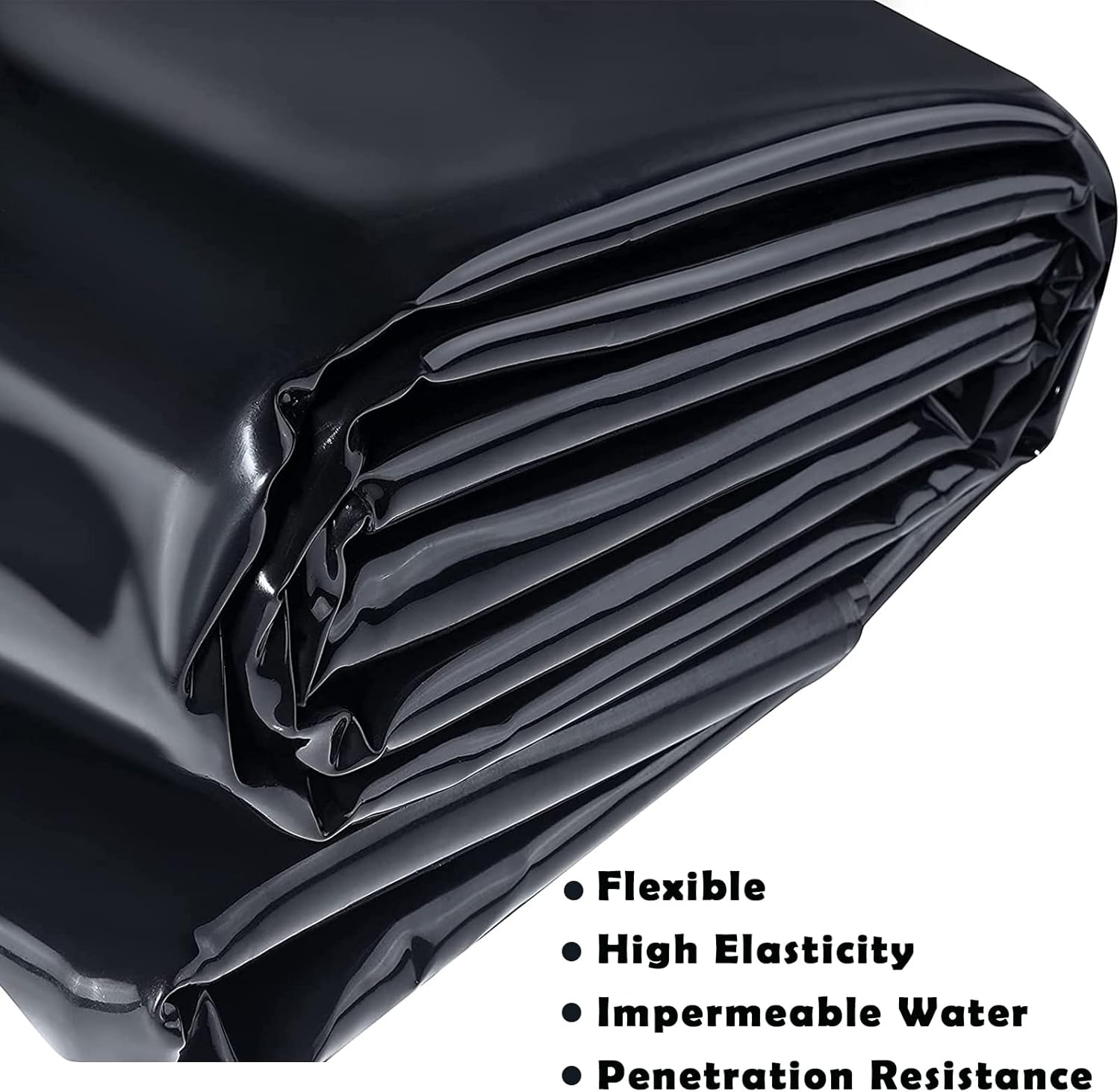 Bâche de bassin noire robuste 1.5 m x 2 m pour bassin à poissons et fontaine de jardin - 4
