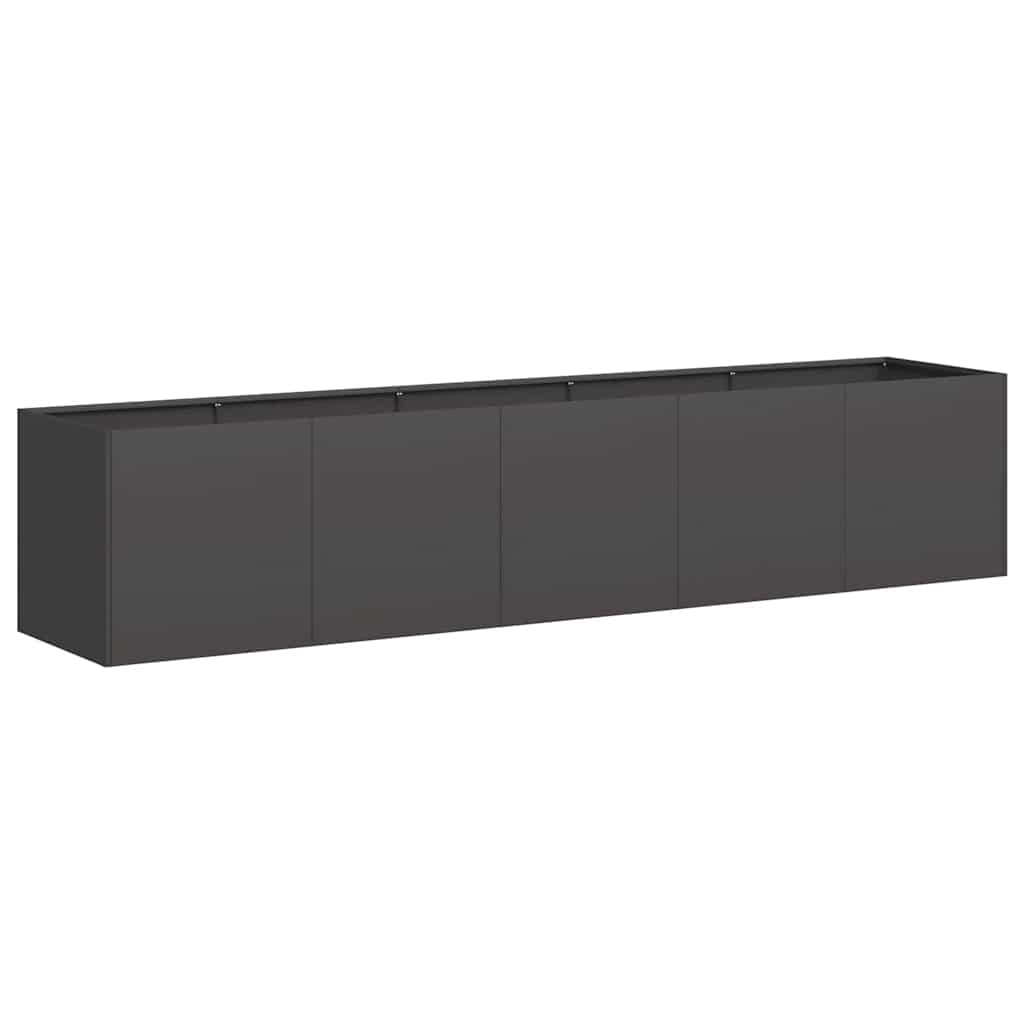 vidaXL Jardinière Noir 200x40x40 cm Acier laminé à froid - 2