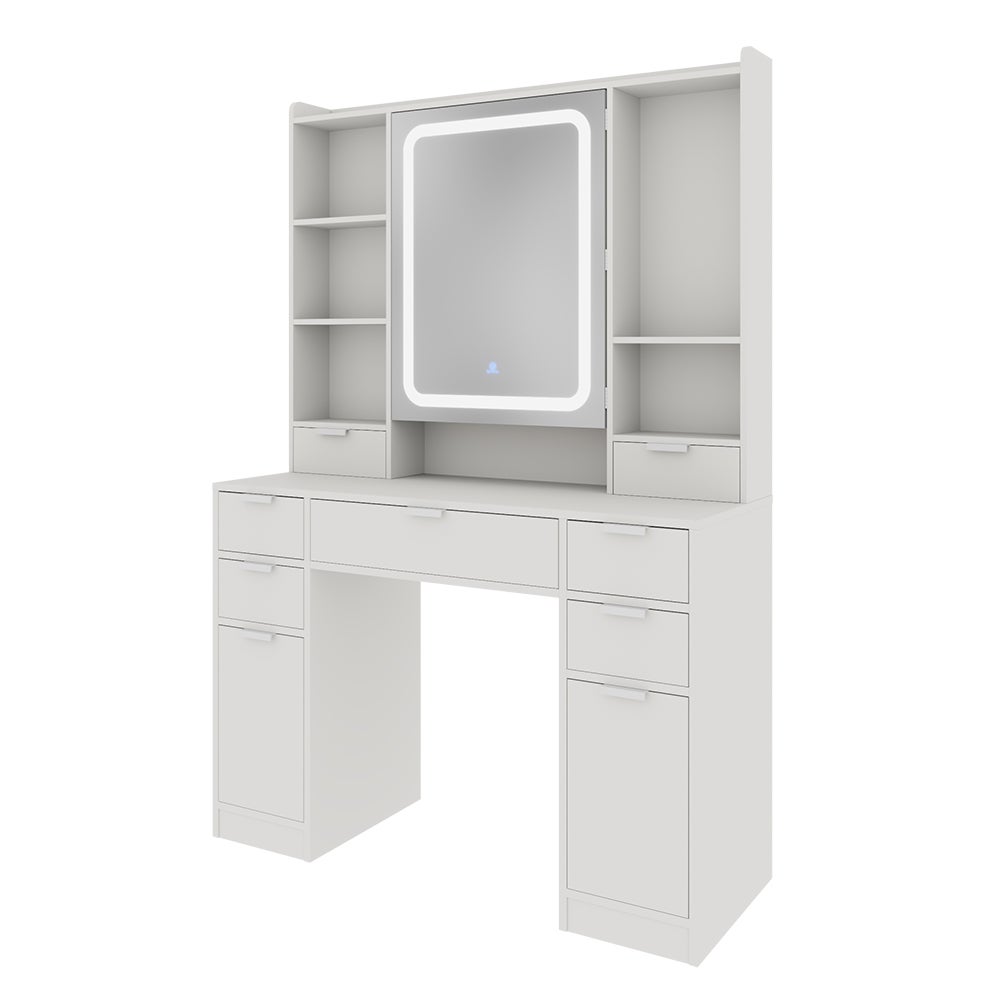 Vicco Toaletka Solea, Biały, 105 cm z lusterkiem LED