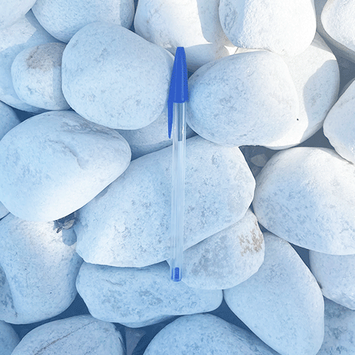 Sac de +/- 450 kg = 2,5M² Gravier blanc roulé 60/100 - 2