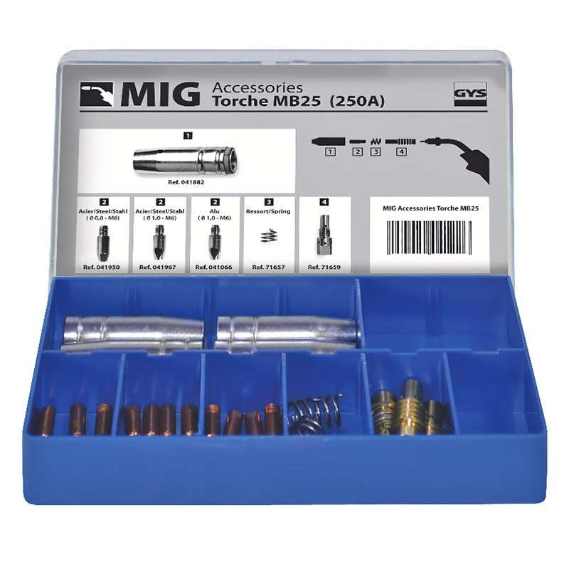 Gys, Coffret Consommables, Pour Torche Mig/Mag, 250A, 041233Gys, Scatola dei Materiali di Consumo, per Torcia Mig/Mag, 250A, 041233