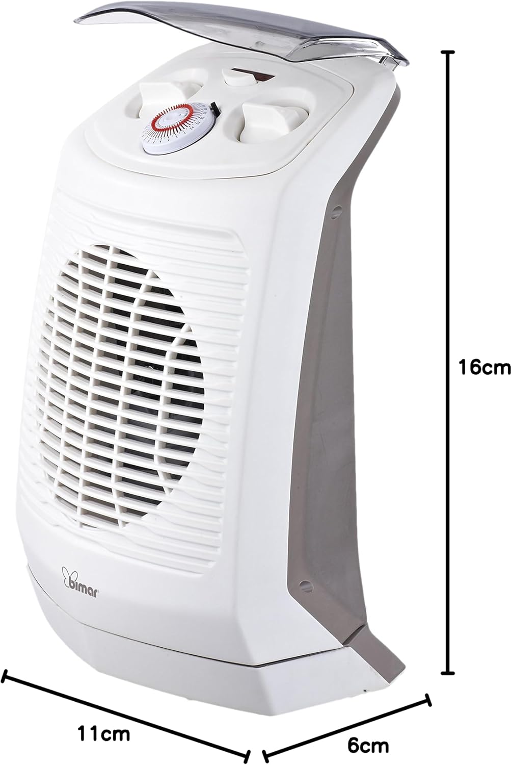 Riscaldatore Per Ambienti 20 M² Bimar INB-HF201 Termoventilatore Elettrico Portatile, Bagno Scaldabagno Portatile Sicuro