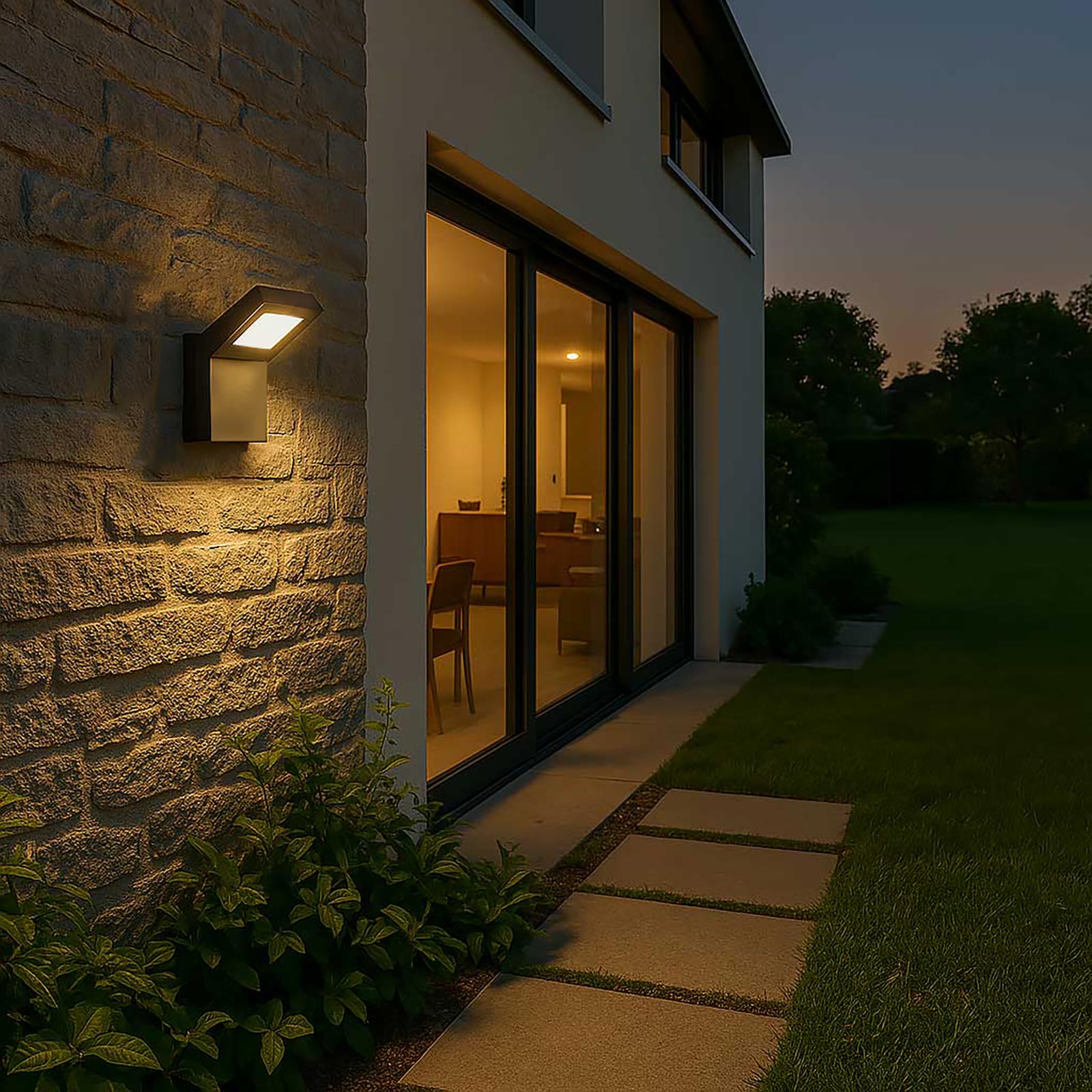 Applique da Esterno ip55 Muro doppia illuminazione giardino parete