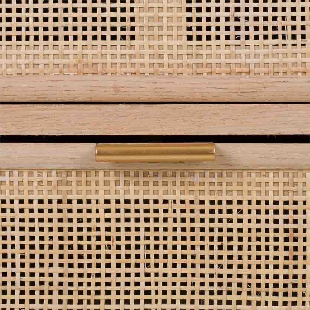 Commode en bois et grille marron 80x39.5x81h - 7