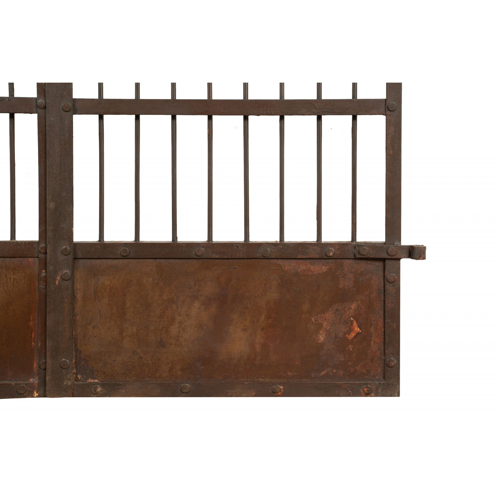 BISCOTTINI Portail en Fer Forgé pour Extérieur 115x115x5cm - Portillon de Jardin avec Finition Marron Vieilli - Portillon Battant pour Entrée - 3
