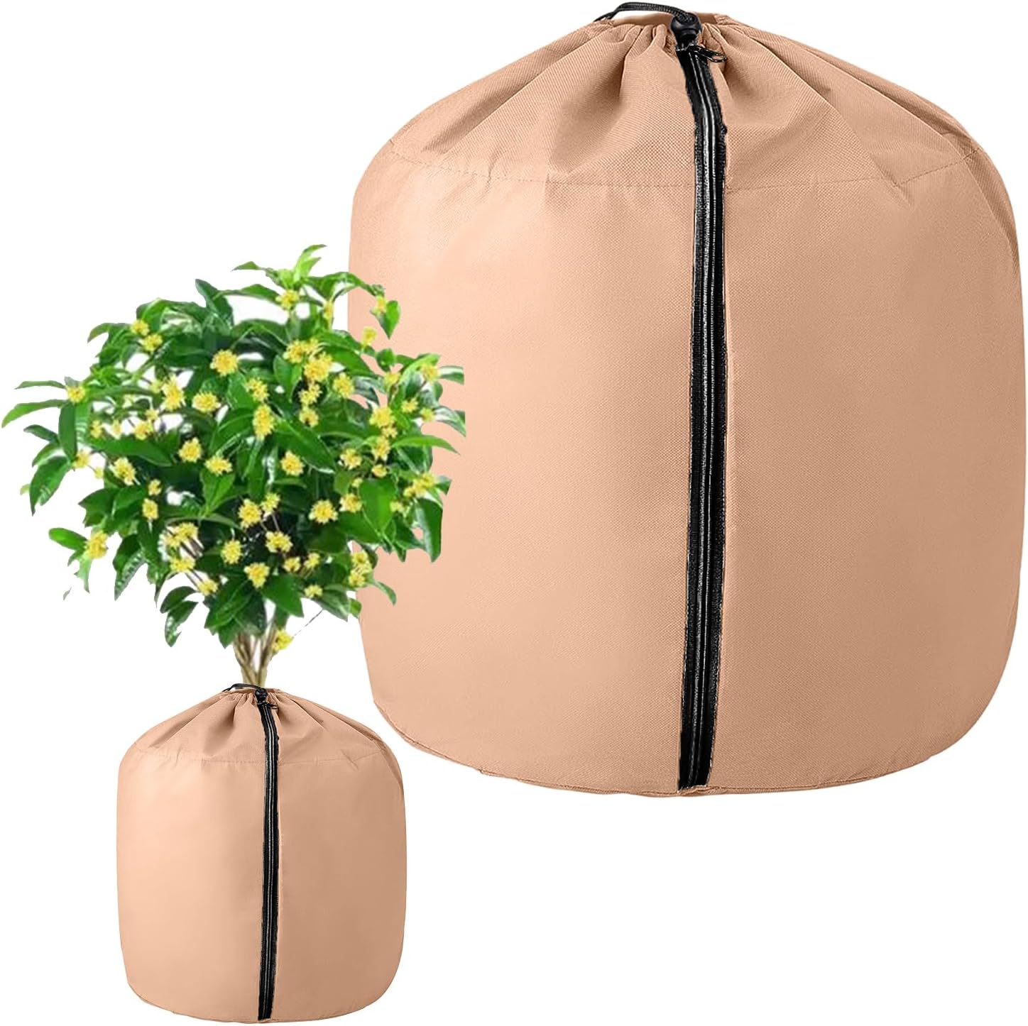 Sac à Cordon Cabo Verde – Polyester étanche, 39x46cm, Poche Zippée, Pour Gym, Sport, Voyage