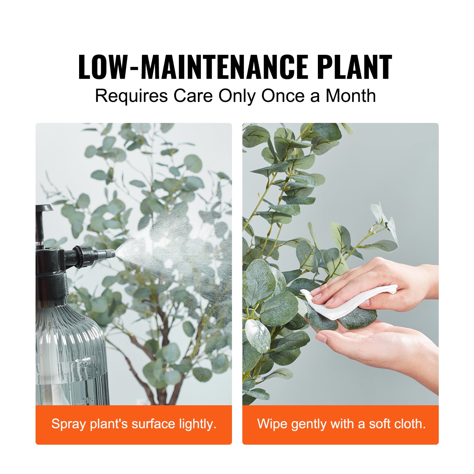 Arbre Eucalyptus Artificiel SucceBuy 1,8m Faux Plante PE Anti-chute Faible entretien Décor intérieur extérieur - 8