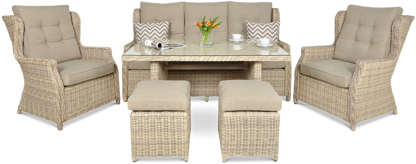 TRIVENTO III JADALNIA + PUFY BEIGE 1 szt