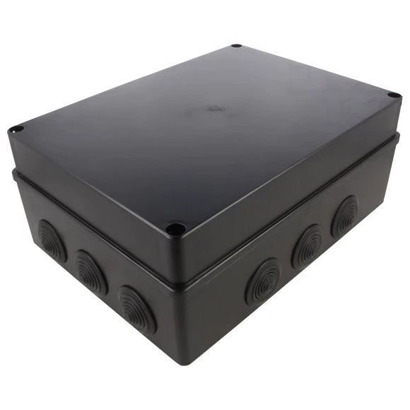 PUSZKA OBUDOWA NATYNKOWA HERMETYCZNA SKRZYNKA 300x220x120mm IP65 CZARNA