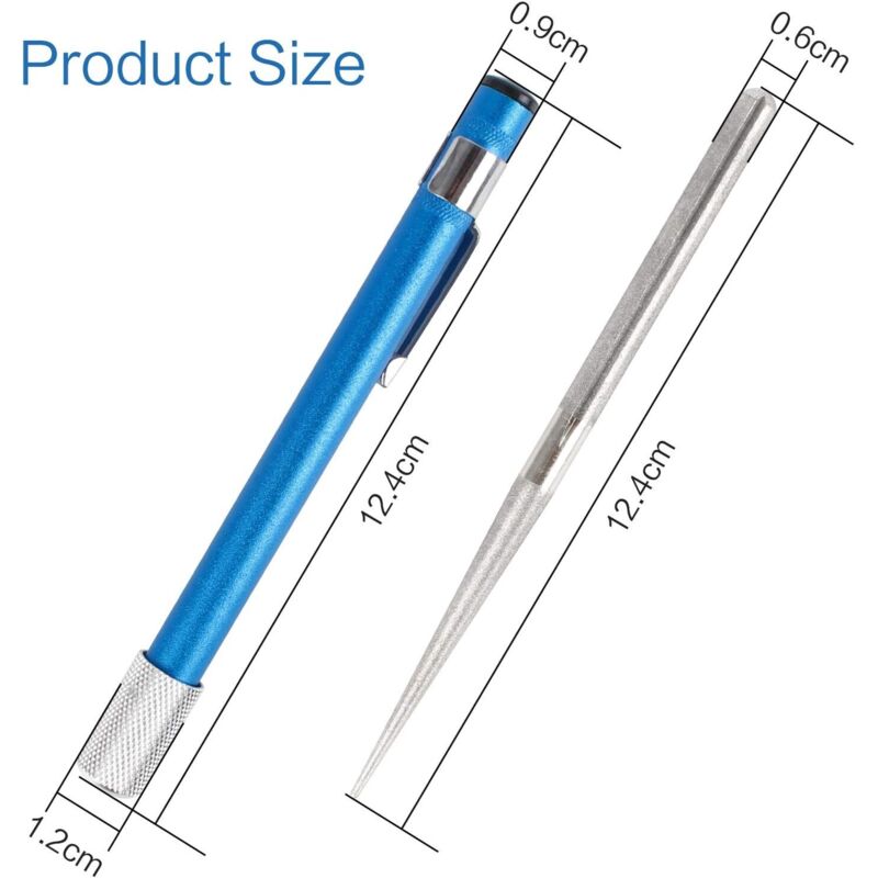 Penna per affilare, 2 pezzi di affilacoltelli portatili in diamante sono utilizzati per coltelli seghettati, il bastoncino per affilare in diamante ut - 5