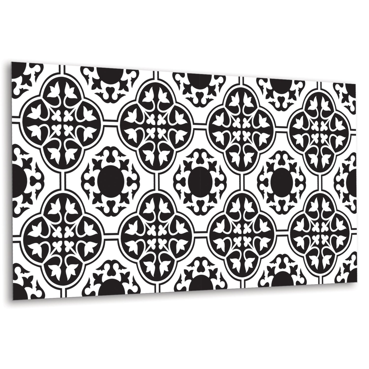 Panel ścienny winylowy samoprzylepny, ochronny PVC – Dekoracja kwiatowa, 100x50 cm – 1 szt. – TULUP