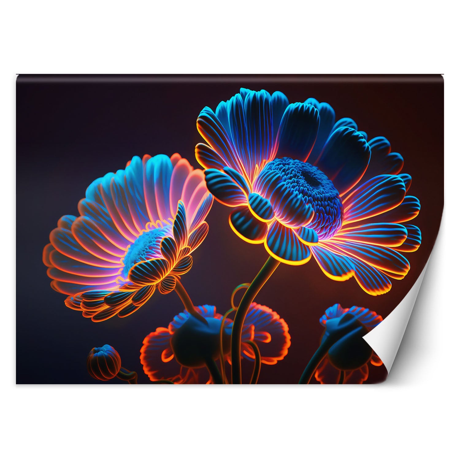 Fototapeta, Neonowe kwiaty 150x105