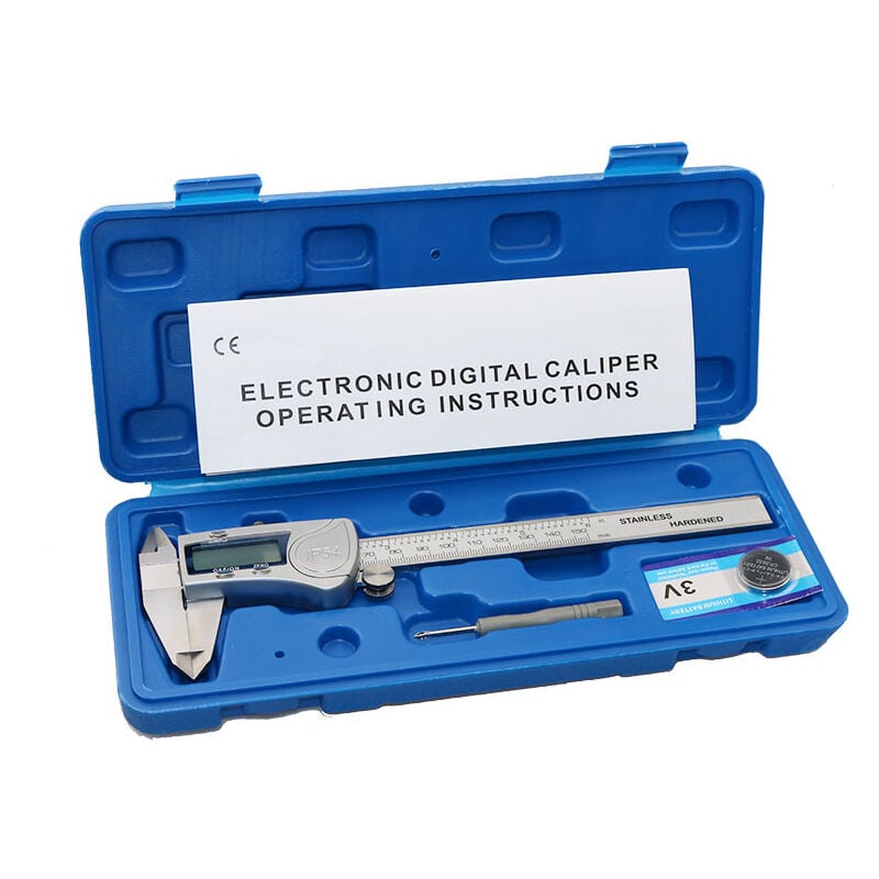 Wodoodporna suwmiarka cyfrowa IP54 150 mm / 6 cali z korpusem ze stali nierdzewnej, konwersja cal/mm do profesjonalnych pomiarów