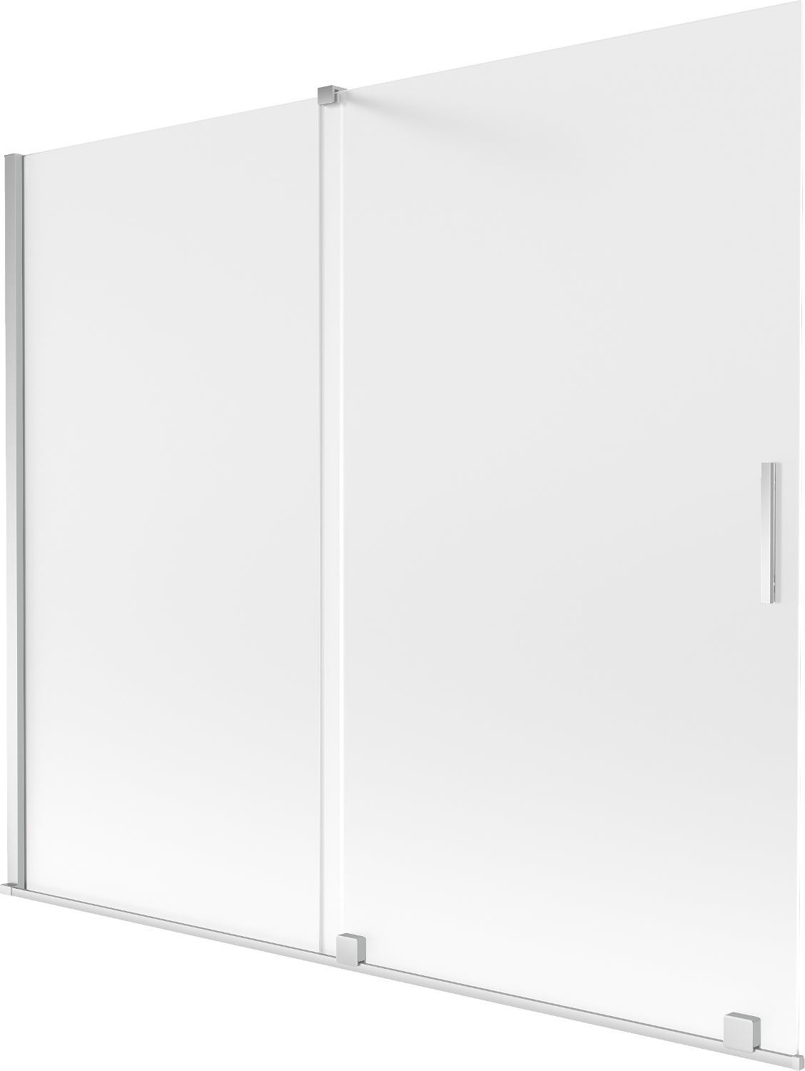 Mexen Velar parawan nawannowy 2-skrzydłowy rozsuwany 180 x 150 cm, szron, chrom - 896-180-000-31-01