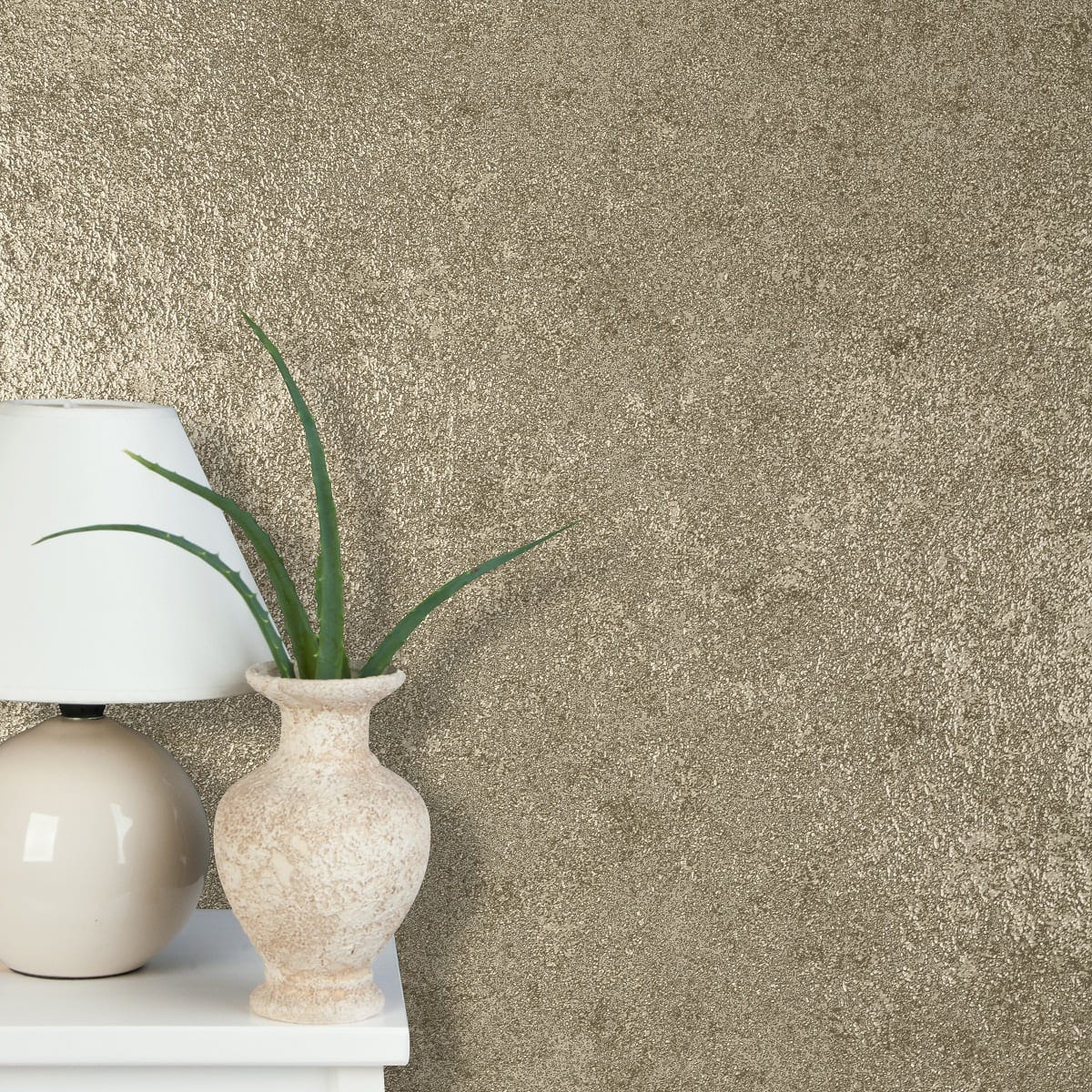 Papel pintado TNT vinilico lavable efecto metalizado oro - Rollo 10,05 ...