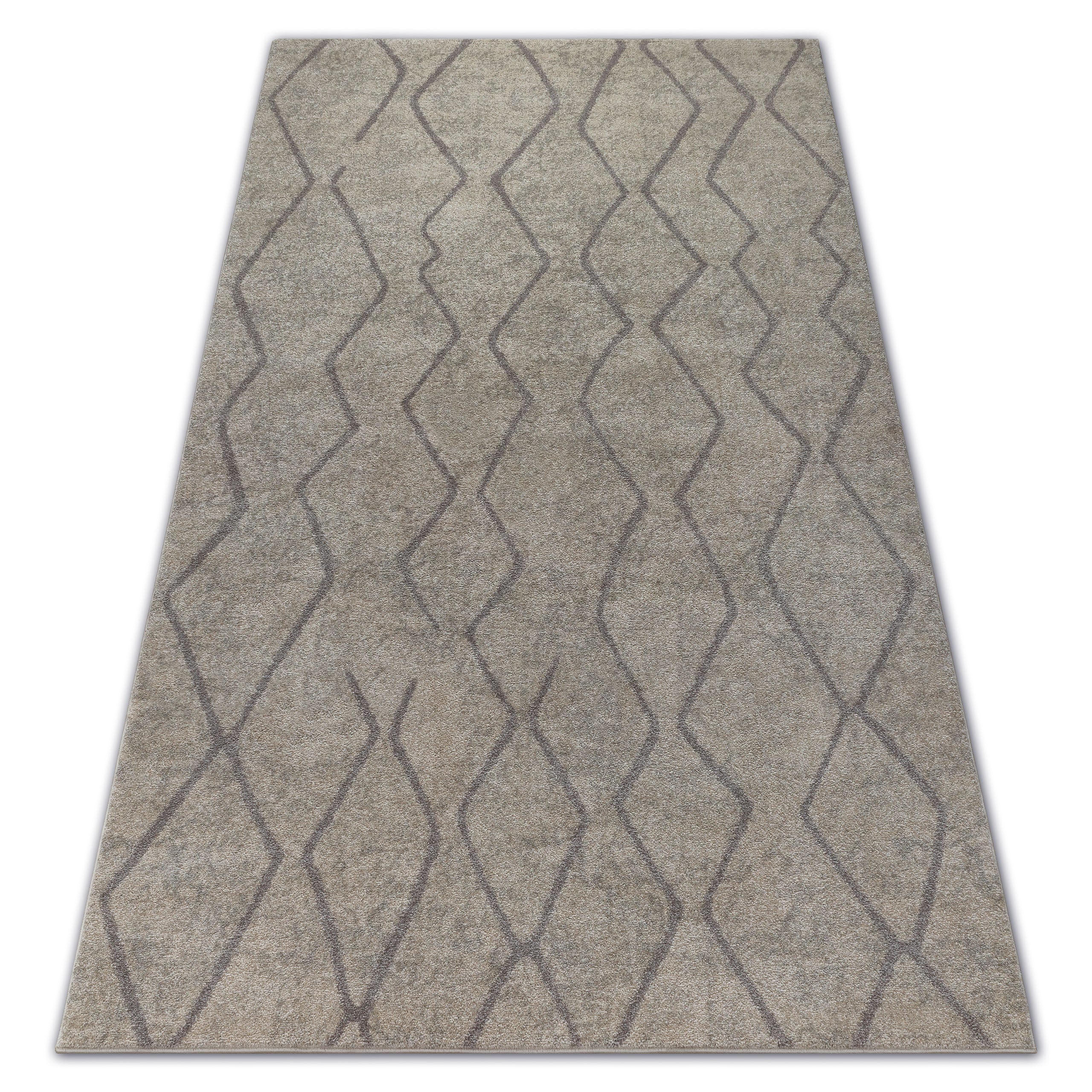 Dywan SOFT 8050 ZYGZAK BOHO krem / jasny brąz 120x170 cm