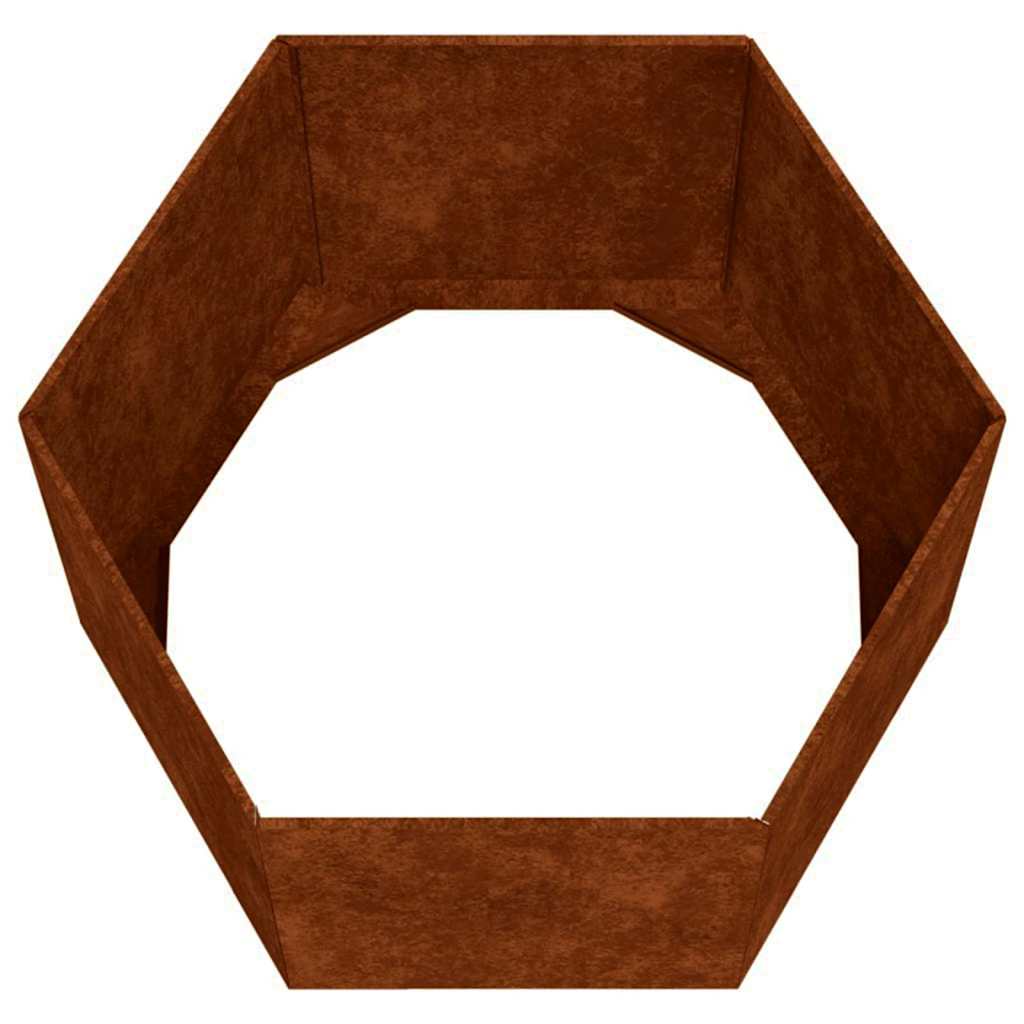 Jardinière Rouillé 60x60x45 cm Acier corten - 8