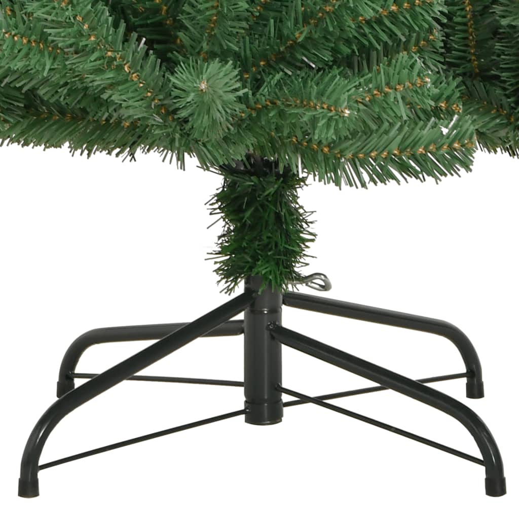 Sapin de Noël artificiel à charnières avec support vert 120 cm vidaXL - 5