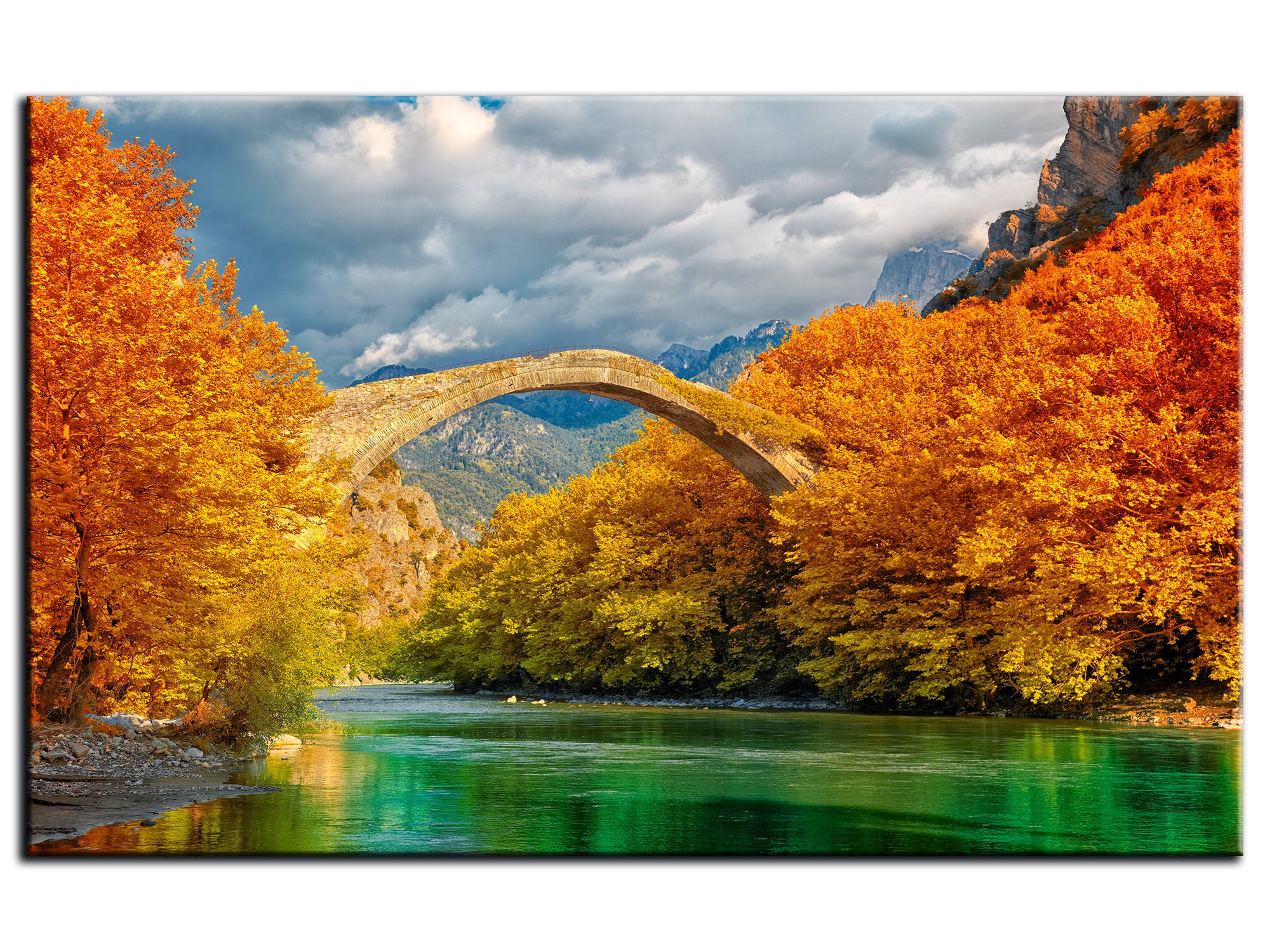 Tableau plexiglas paysage Pont de Konitsa - 2