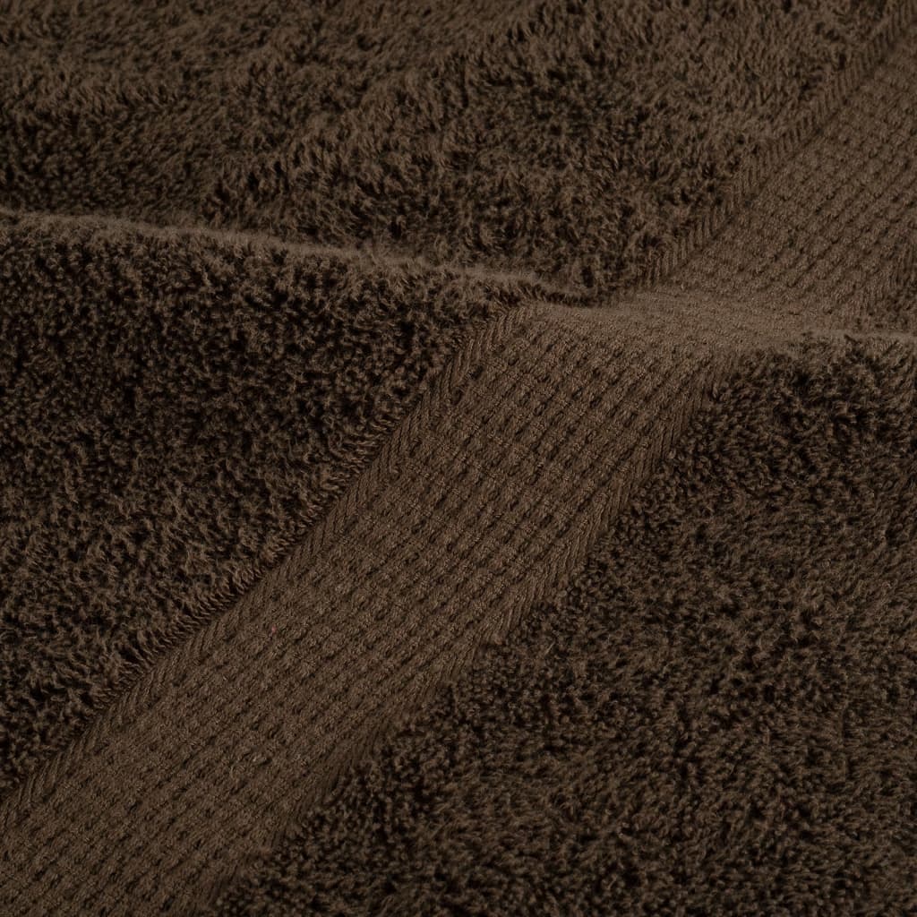 Asciugamani Premium SOLUND 2 pz Marrone 30x30 cm 600 g/m² vidaXL - 7