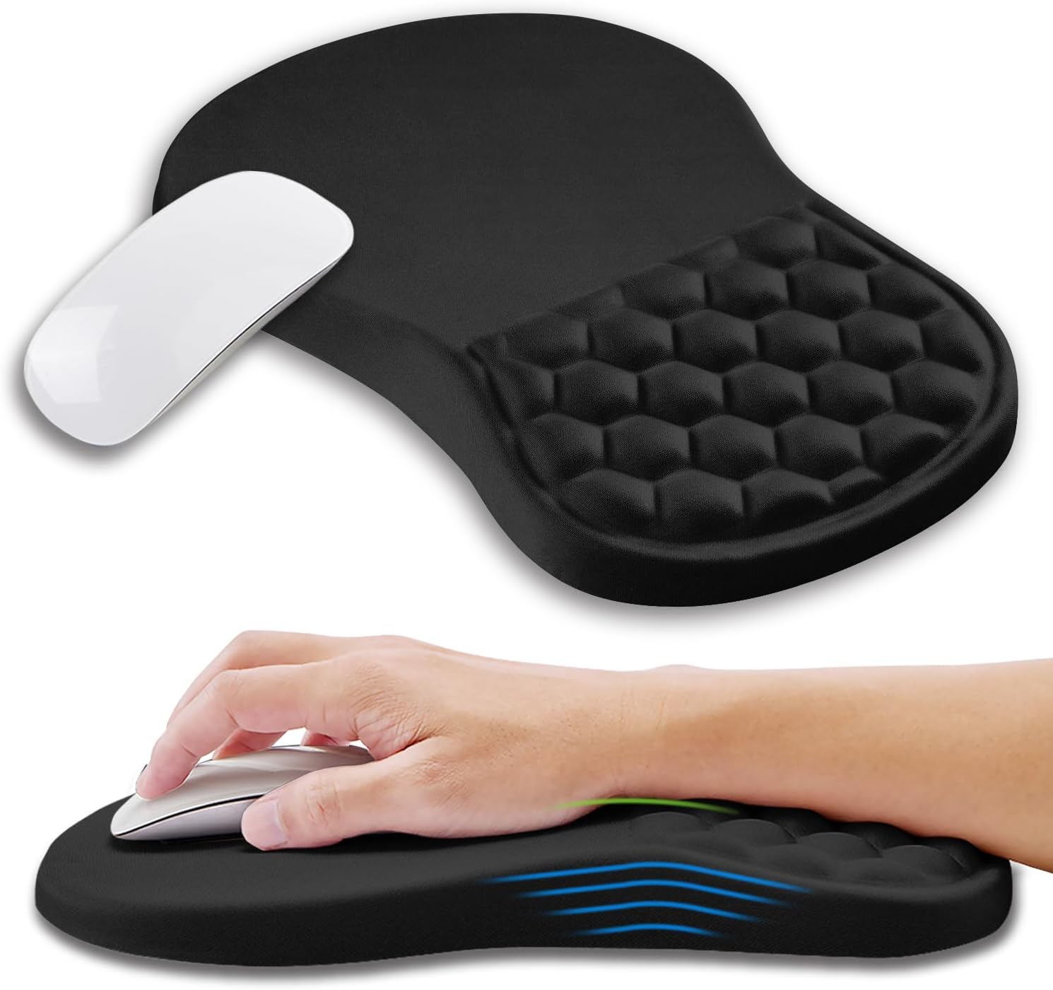 Tappetino per Mouse in pelle PU impermeabile supporto per poggiapolsi Pad ergonomico per Mouse Cloud e poggiapolsi nuvola per tastiera  7