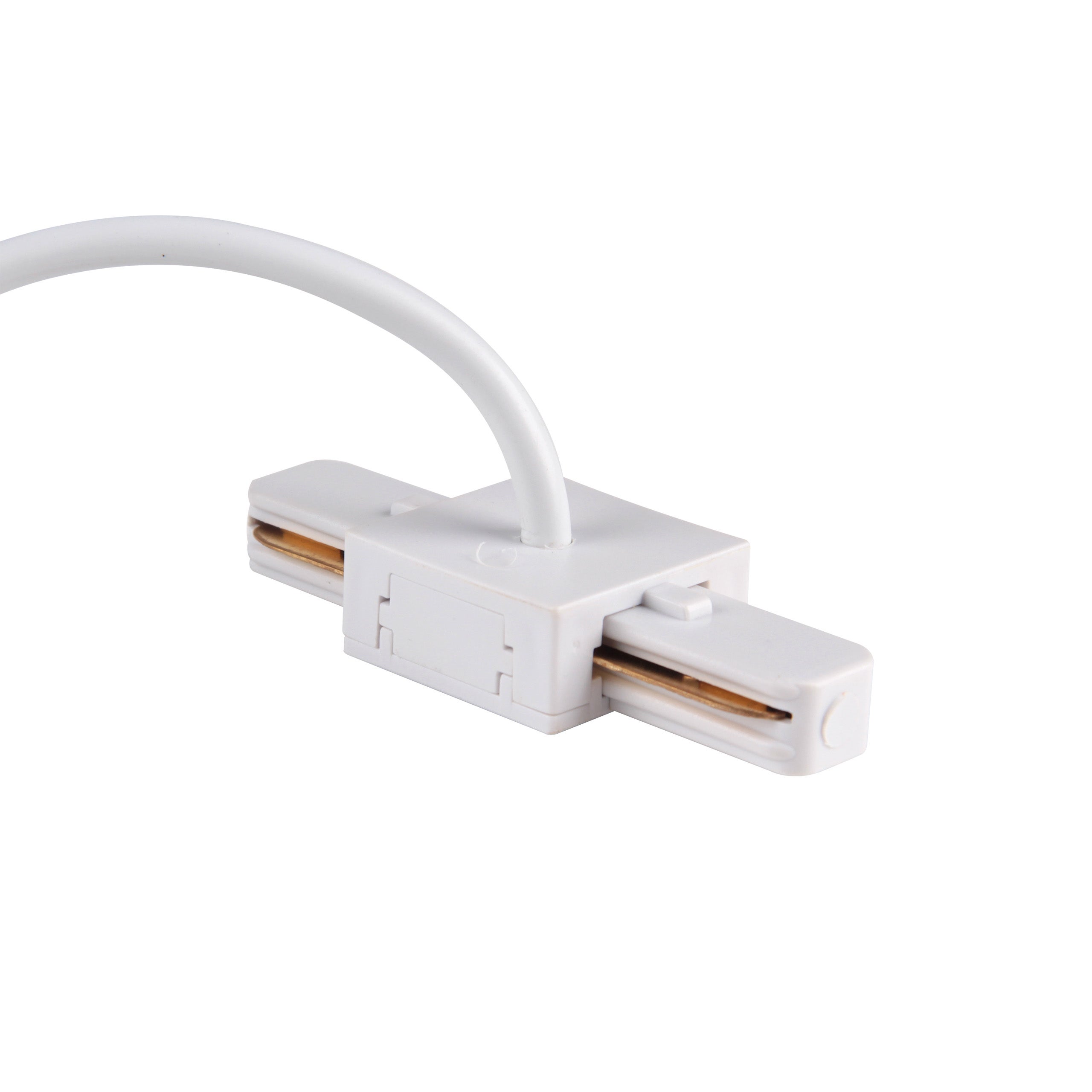 Łącznik zasilający HQ 1-faza typ I z kablem 90x36x16mm IP20 do szyny biały MasterLED