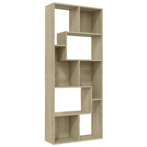 Bibliothèque 2 étagères Bois D'acacia Massif 50x30x40cm - Meuble Rangement Livres Bureau Salon | Étagère Design Moderne