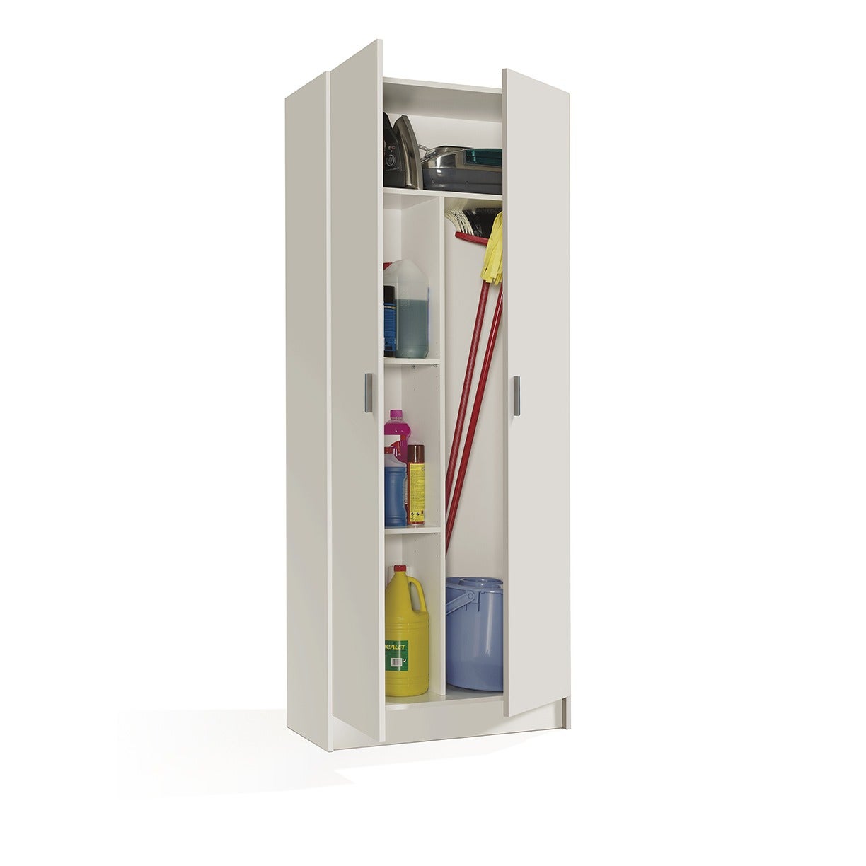 Armario de 2 puertas escobero Clean-Blanco - 2