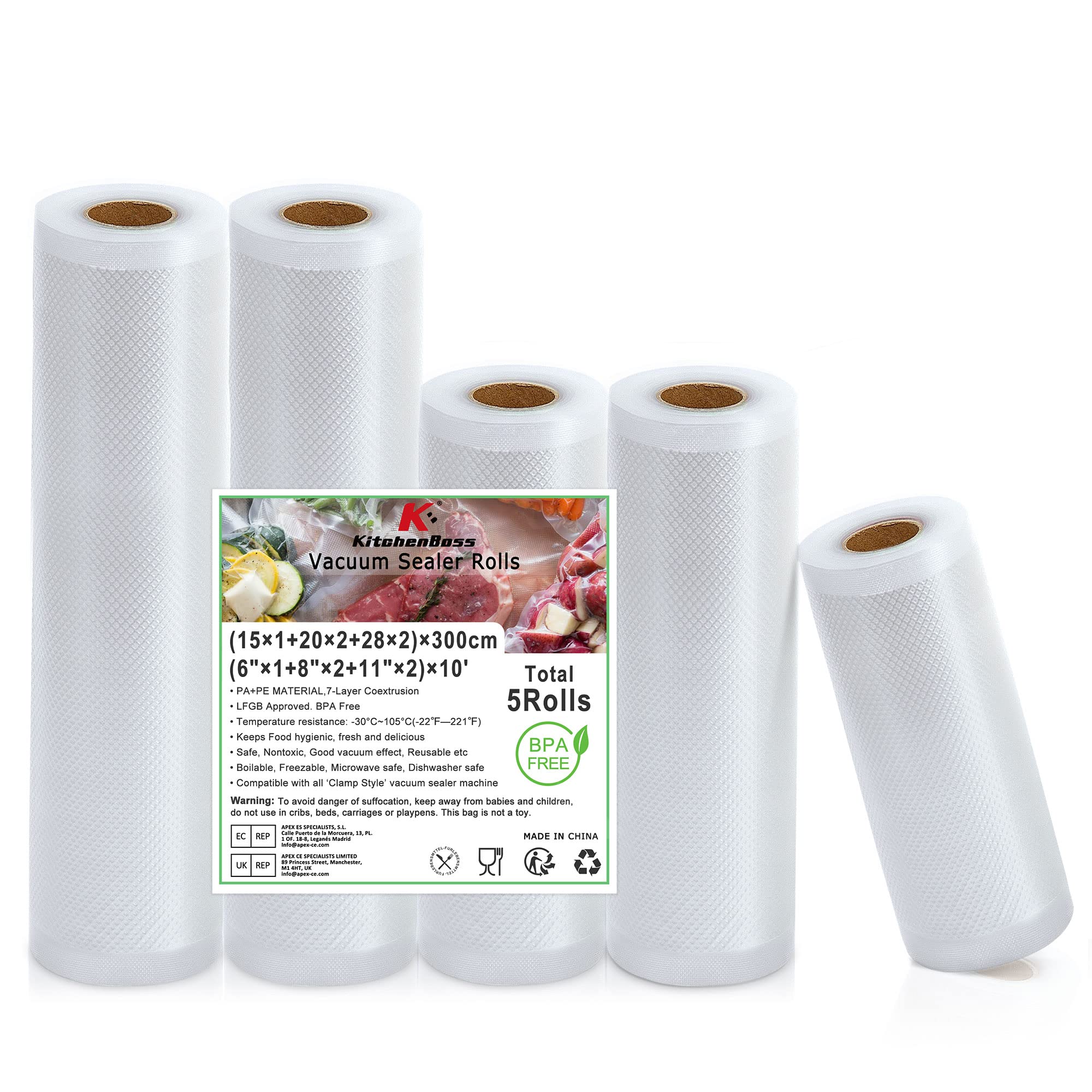 BOLSEMACK Sacchetti Sottovuoto alimenti - Rotoli