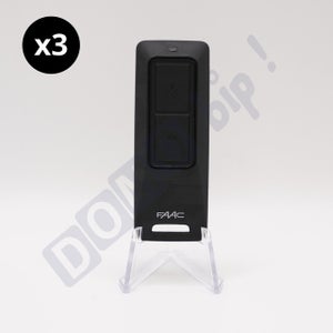 Lot de 3 Télécommandes FAAC XT2 433/868 FDS - Réf 787017 – 2 Canaux, AES-128, 433 et 868 MHz + 1 Porte-clés Domobip Offert