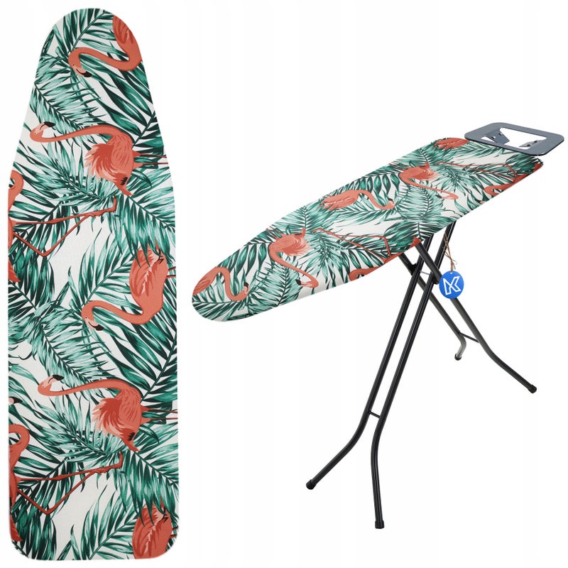 POKROWIEC NA DESKĘ 132x48cm DO PRASOWANIA PODKŁAD NACIĄGANY FLAMINGI