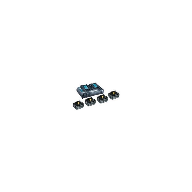 Pack Énergie 18V 5,0 Ah : 2 Batteries BL1850B + Chargeur Rapide Double DC18RD en MAKPAC MAKITA -199483-0