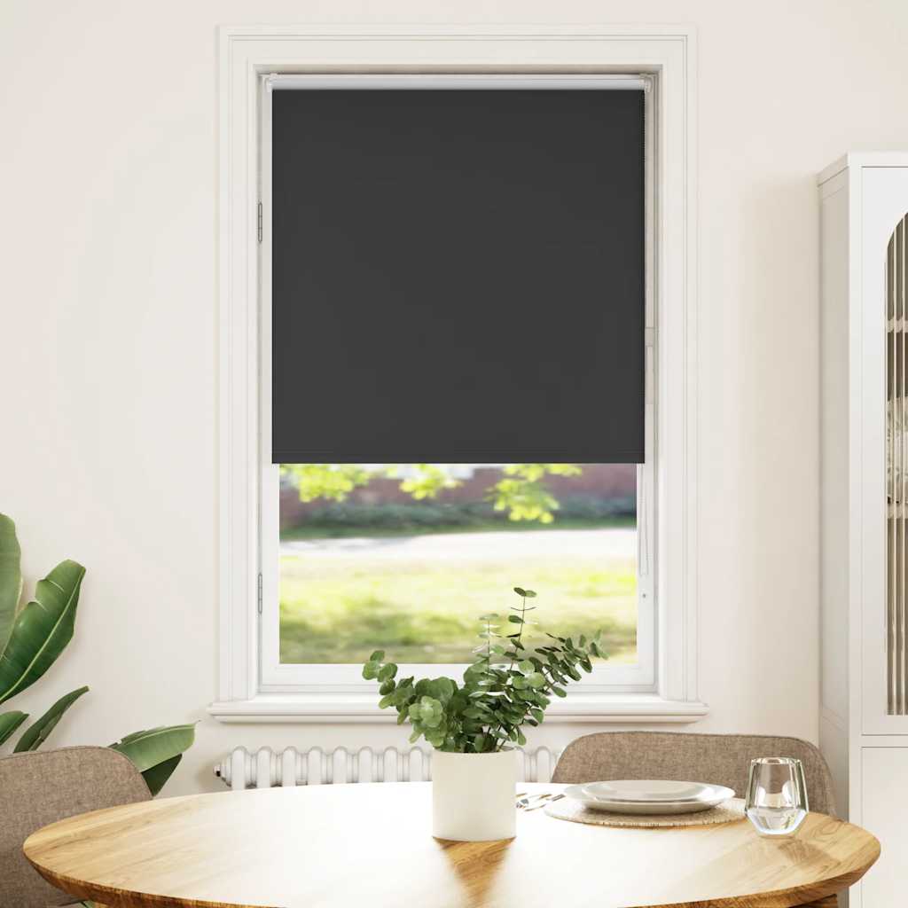 Roleta zaciemniająca czarny 80x150 cm Szerokość tkaniny 75,7 cm vidaXL