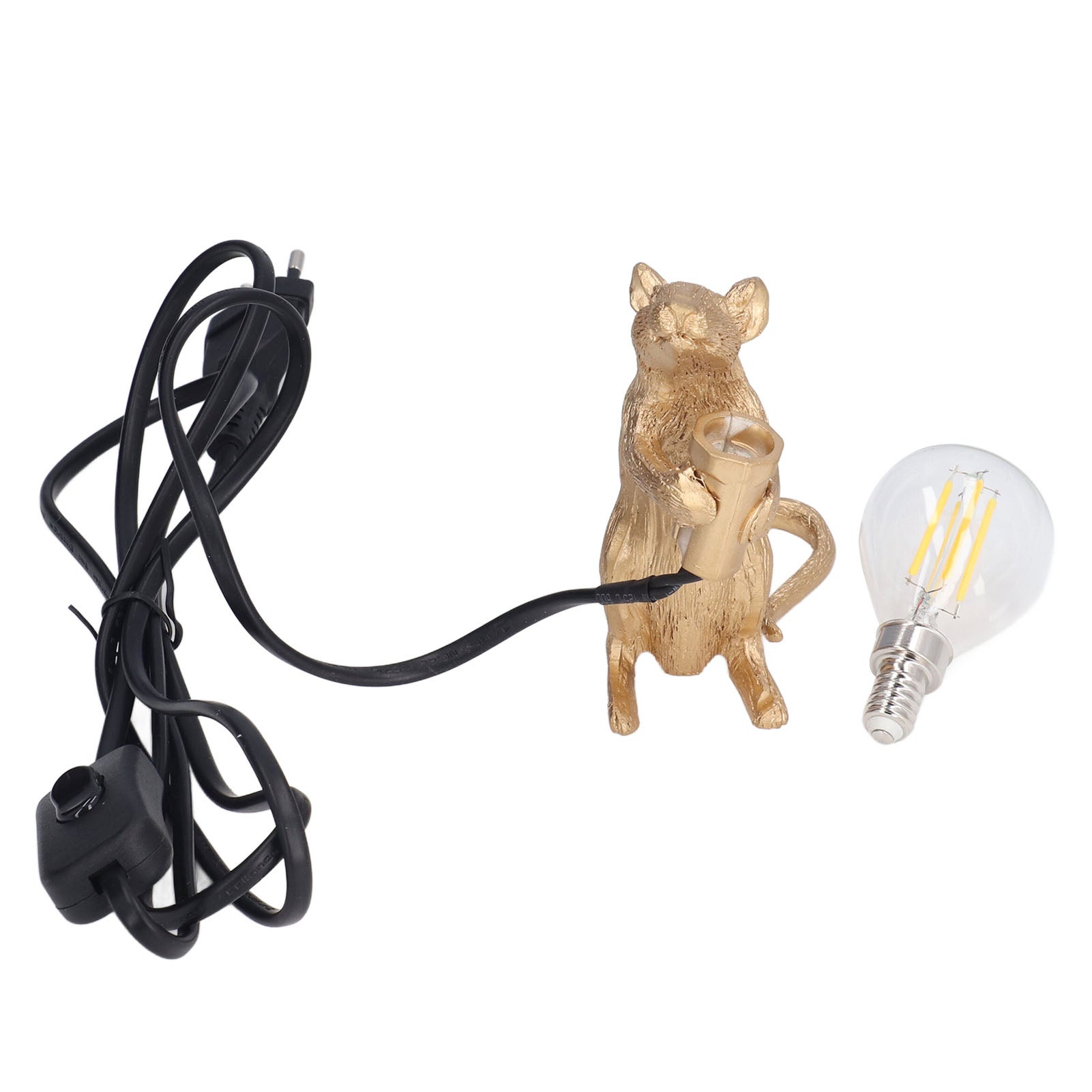Lampa w kształcie zwierzęcia z żywicy, delikatne oświetlenie, realistyczny obraz, nowoczesna, do domu, biura, sypialni, złota